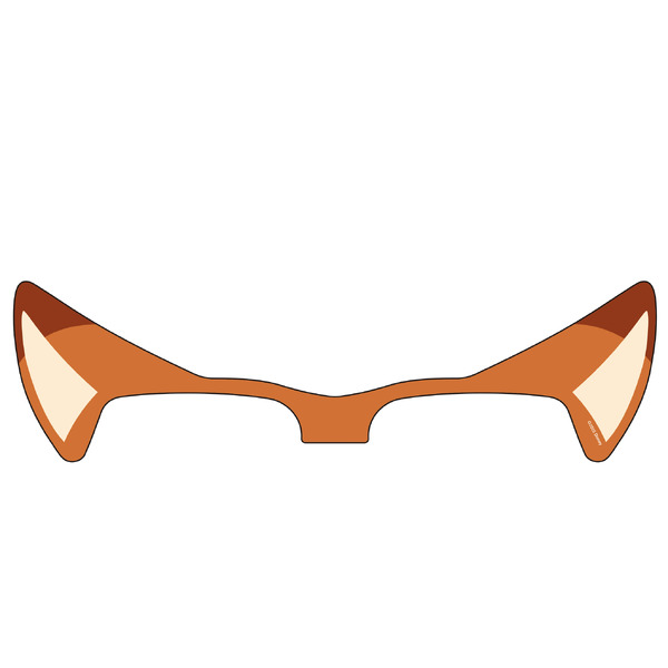 『ズートピア２』メガネ用カスタム耳型ステッカー（ニック・バージョン1）