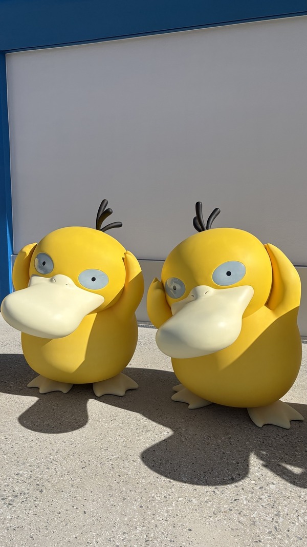 あちらこちらにポケモンが。絶対会いたかったコダックを発見！