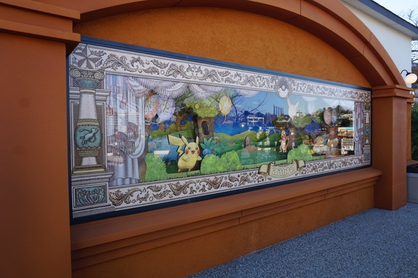 「ポケモンだいすきショップ」の壁の仕掛け装飾