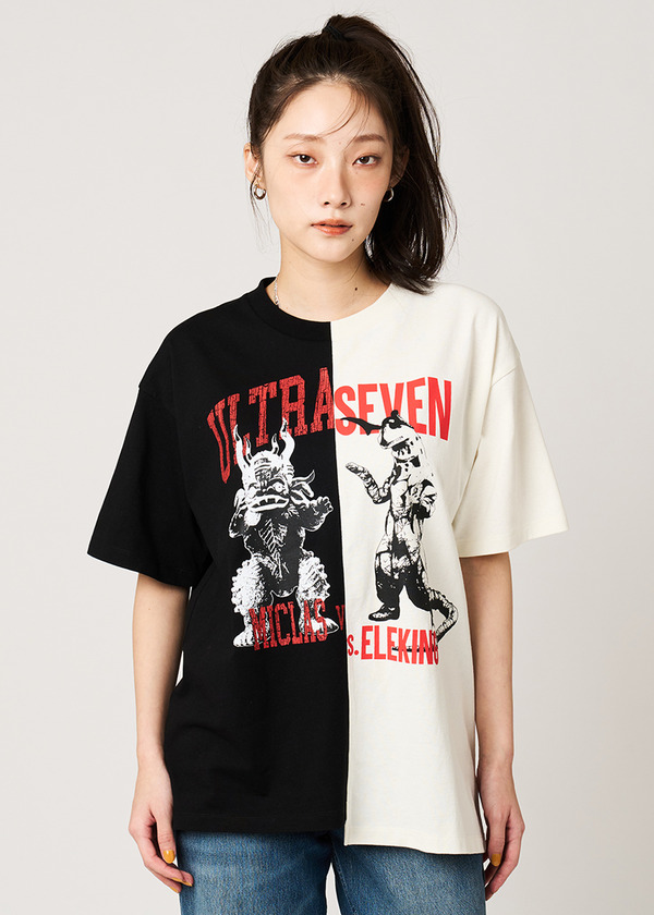 ミクラスVSエレキング ｜切替ビッグシルエットTシャツ
