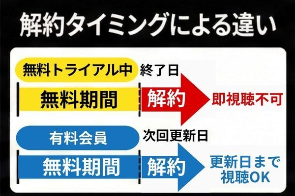 DMM TV 解約タイミングの差