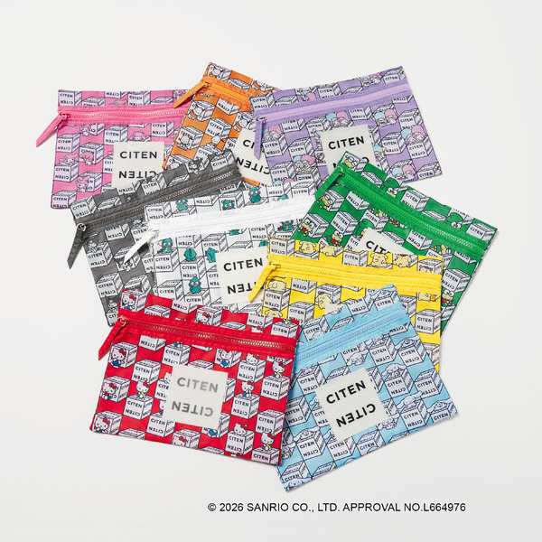 サンリオキャラクターズ×CITEN「フラットポーチ」各種