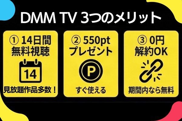DMM TV メリット