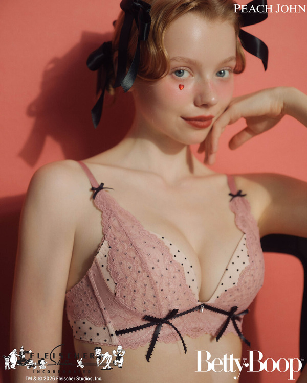 Betty Boop(TM) ドットレースノンワイヤーブラ