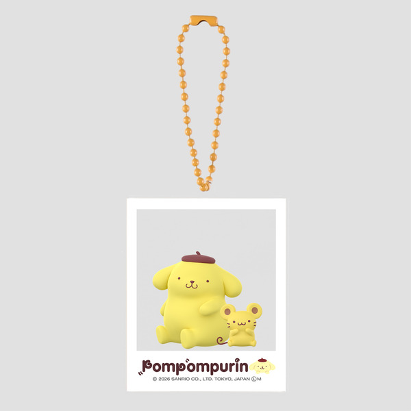 「ポムポムプリン はいっ！ポーズ！キーホルダー」スコーンとおすわり