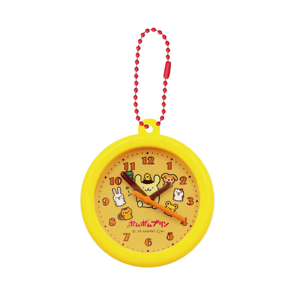 「サンリオキャラクターズ レトロ壁掛け時計風クリップキーホルダー」(全6種)