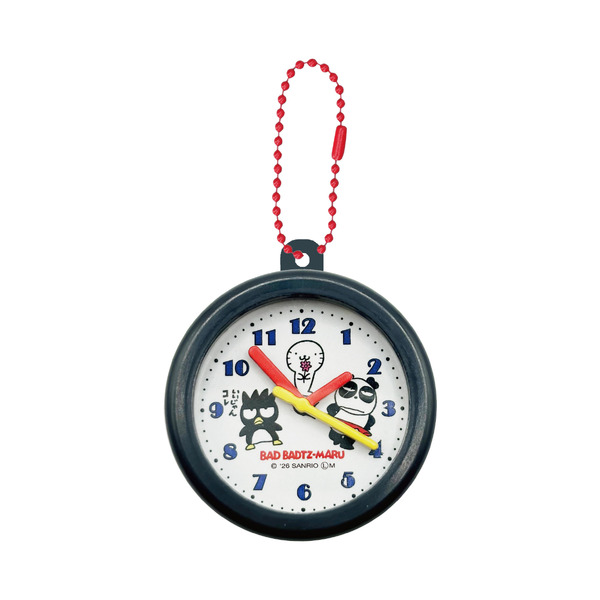 「サンリオキャラクターズ レトロ壁掛け時計風クリップキーホルダー」(全6種)