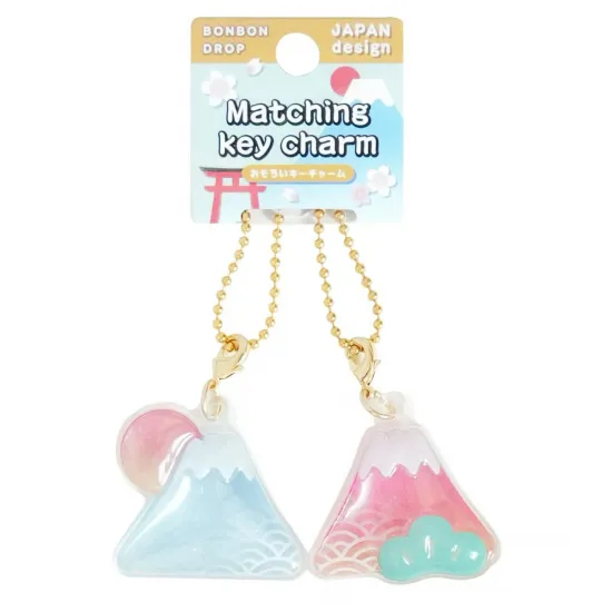 和柄　ボンボンドロップおそろいキーチャーム　富士山