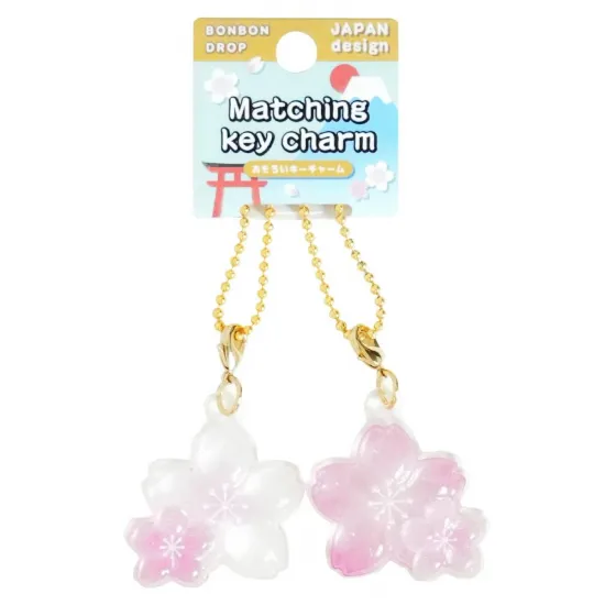 和柄　ボンボンドロップおそろいキーチャーム　桜A