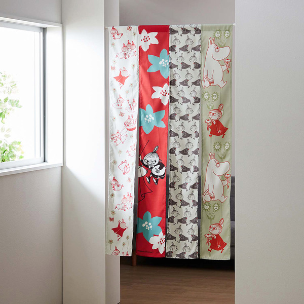 「プリント4連のれん『ムーミン』」