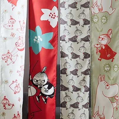 「プリント4連のれん『ムーミン』」