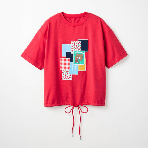 SWIMMER コラボ ドロストレディース五分袖 T シャツ