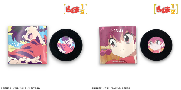 TVアニメ『らんま1/2』TOKYO MADNESS CLUB レコード風ラバーコースター 早乙女乱馬（左）、らんま