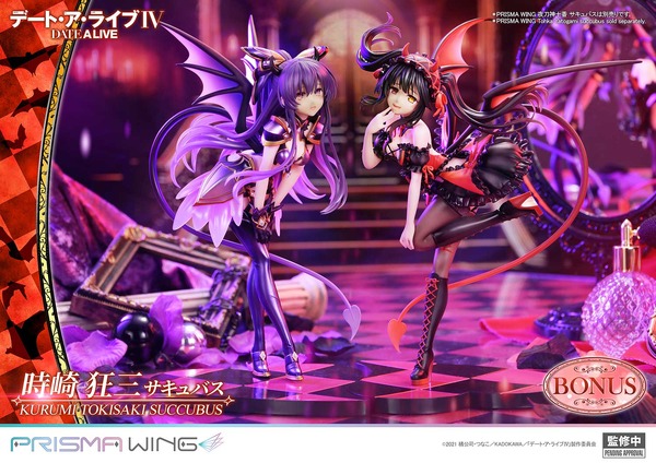 デート・ア・ライブ 夜刀神十香 時崎狂三 サキュバス ボーナス版 1/7 スケール 完成品フィギュア