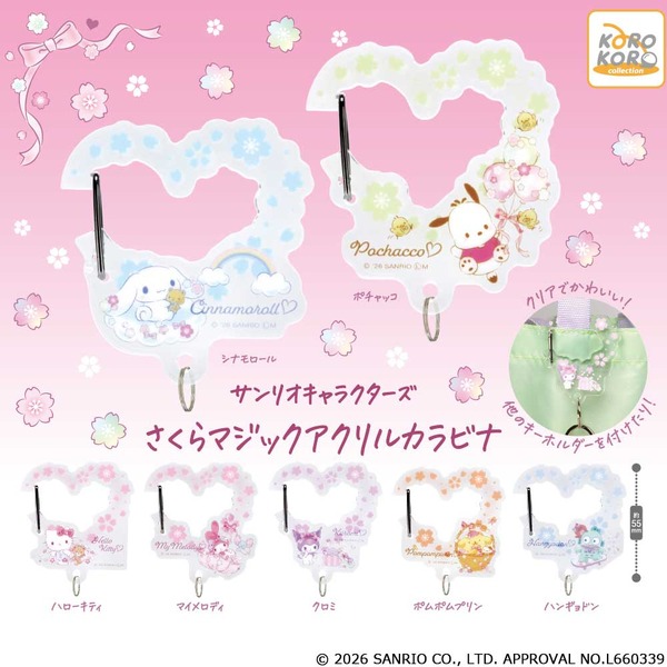 サンリオキャラクターズ　さくらマジックアクリルカラビナ