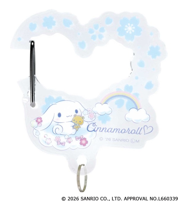 サンリオキャラクターズ　さくらマジックアクリルカラビナ_シナモロール