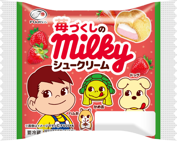 苺づくしのミルキーシュークリーム