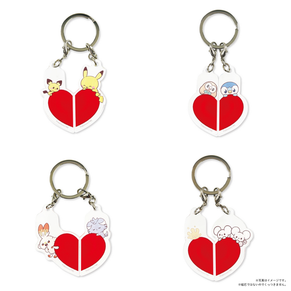 ハート２連アクリルキーホルダー　　各種935円(税込)
