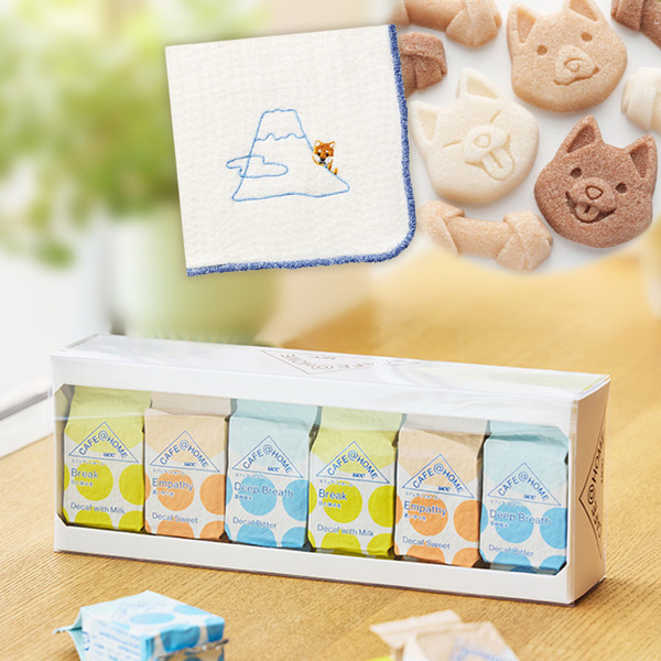 ＜タオル付き＞犬づくし デカフェコーヒータイムセット