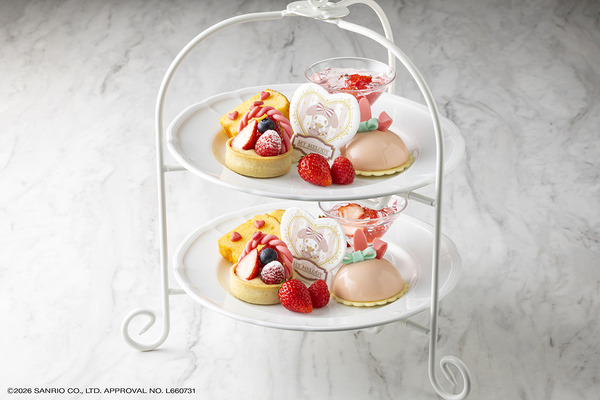 「マイメロディデザートプレート」ご提供イメージ（画像は2名様分）