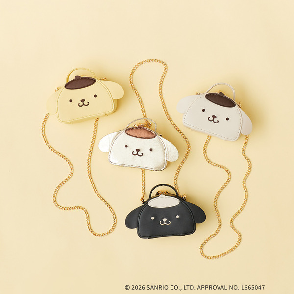 【ポムポムプリン】2WAYミラー付きバニティーポーチ