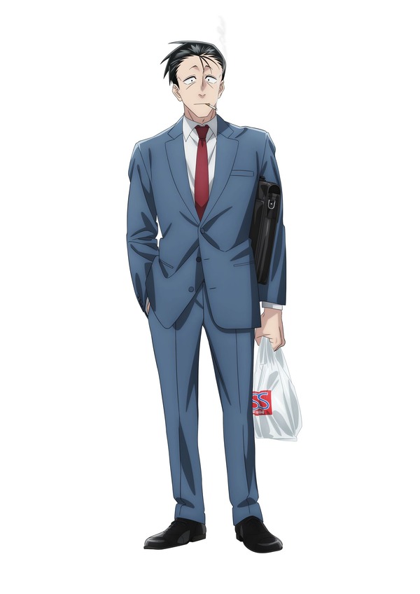 『スーパーの裏でヤニ吸うふたり』キャラクターイラスト(佐々木)