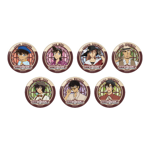 「名探偵コナンカフェ」缶バッジ 描き下ろしver.（ランダム7種）