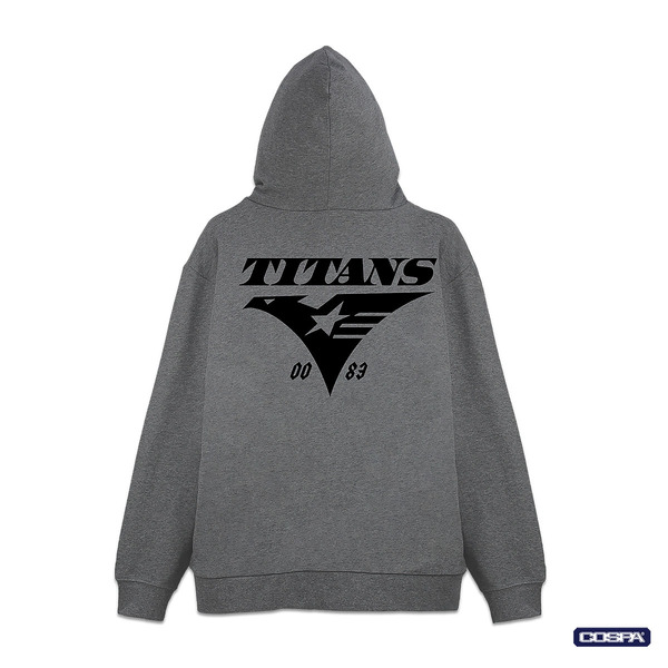 ティターンズジップパーカーVer2_ミックスグレー