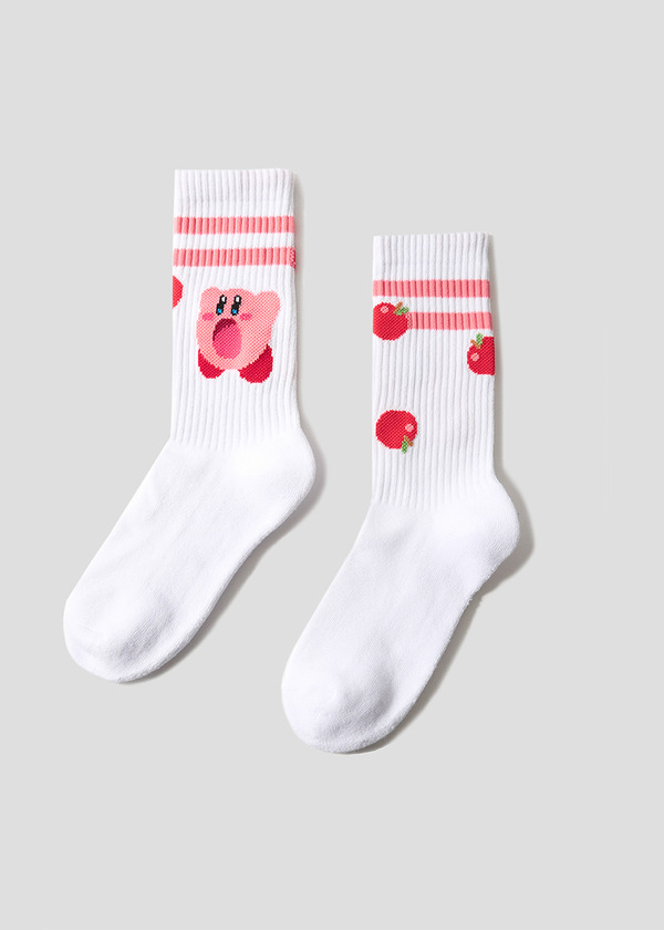 『星のカービィ』×グラニフ　「りんごとカービィ｜ロングソックス」