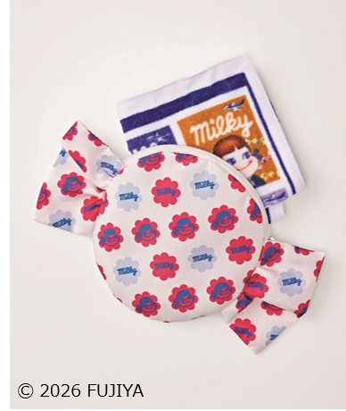 ＜ANA オリジナル＞PEKO for ANA milky ハンドタオル付きポーチ