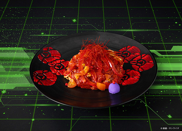 「機動戦士Gundam GQuuuuuuX Cafe －each choice of justice－」両SIDE共通メニュー「赤いガンダムのトマトパスタ」