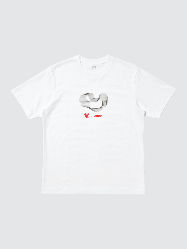 ユニクロ「Disney x Formula 1 UT」MEN　カラー：00 WHITE　FRONT