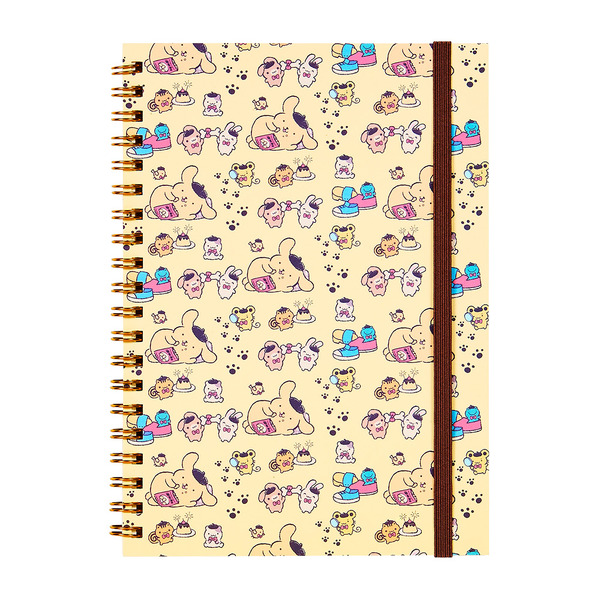 ポムポムプリン30周年記念グッズ「POMPOMPURIN 30th Anniversary リングノート（総柄）」