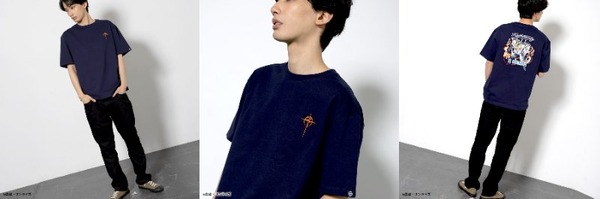 STRICT-G『機動戦士ガンダム 閃光のハサウェイ キルケーの魔女』刺繍Tシャツ　Ξ（クスィー）ガンダム（ネイビー）