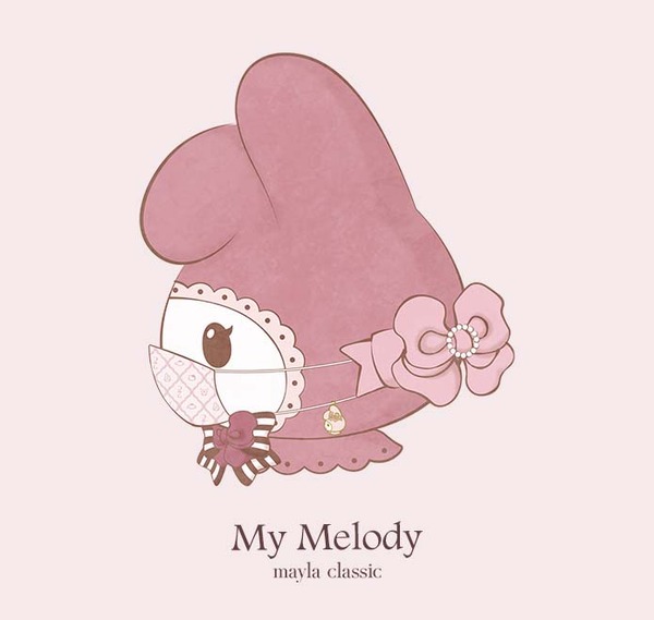 「サンリオキャラクターズ・ヘアオブジェ マスクリーフ」マイメロディ[MM]