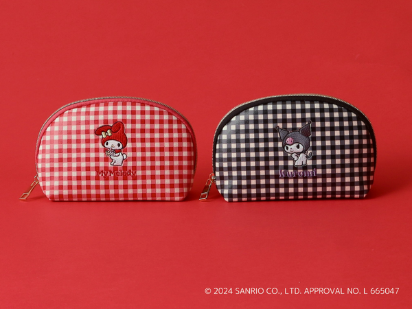 「grove」『マイメロディ』＆『クロミ』_ギンガムシェルポーチ
