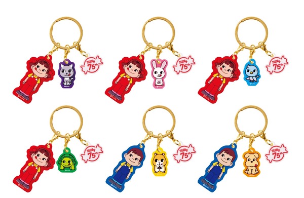 「ペコちゃんポコちゃんとゆかいな仲間たちアクリルキーホルダー」