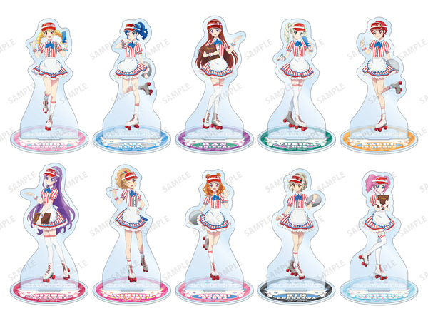 描き下ろし レトロストライプver. トレーディングアクリルスタンド（全10種）