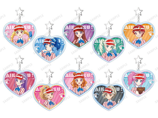 描き下ろし レトロストライプver. BIGアクリルキーホルダー（全10種）