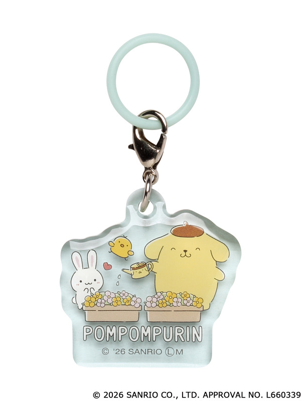 「ポムポムプリン　ぼくの一日♪クリアチャーム 」