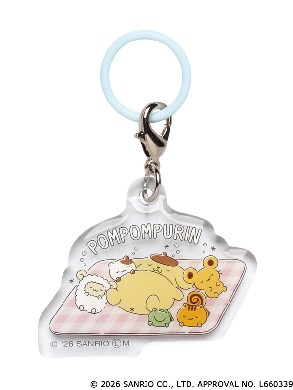 「ポムポムプリン　ぼくの一日♪クリアチャーム 」