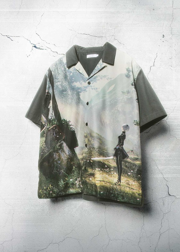 『NieR:Automata』×グラニフ　「我ら森の王、ここに眠る｜オープンカラーシャツ」