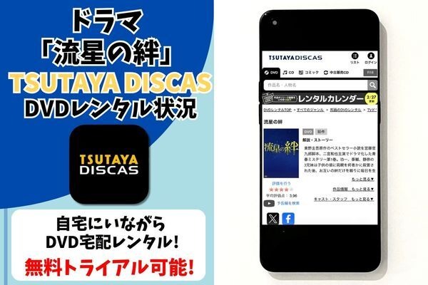 ドラマ『流星の絆』TSUTAYA DISCAS取り扱い状況