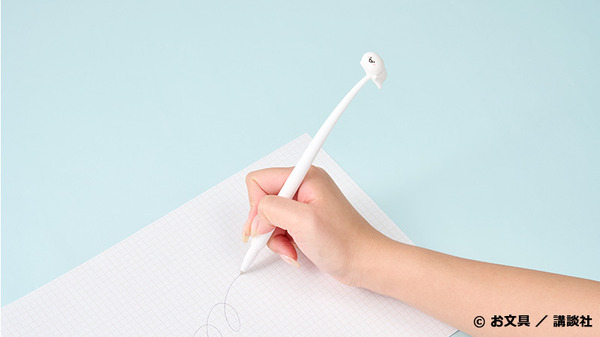 『お文具といっしょ』ローソンオリジナルグッズ「ゆらゆらボールペン」使用イメージ