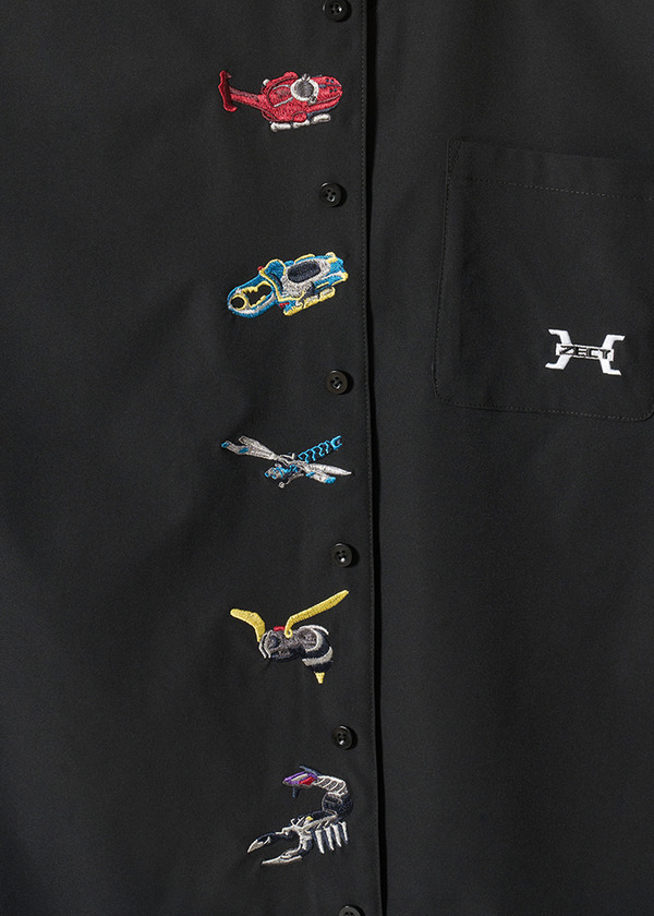 『仮面ライダー』×グラニフ　「変身！｜ルーズフィット半袖シャツ」部分アップ