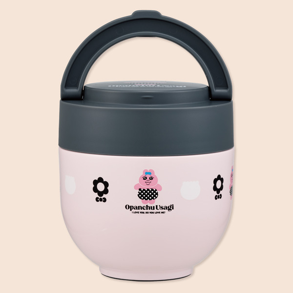 おぱんちゅうさぎ」折りたたみハンドル付保温ランチジャー