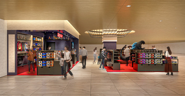 「ゴジラ・ストア Hakata」店内パース