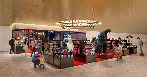 「ゴジラ・ストア Hakata」店内パース