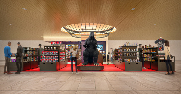 「ゴジラ・ストア Hakata」店内パース