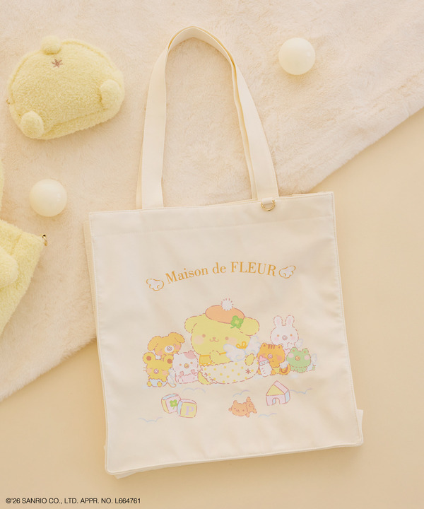 「ポムポムプリン スクエアトートバッグ」